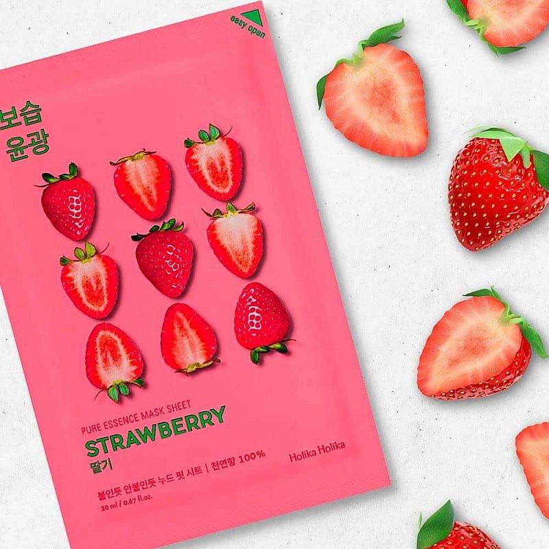 HOLIKA HOLIKA Pure Essence Mask Sheet – Strawberry