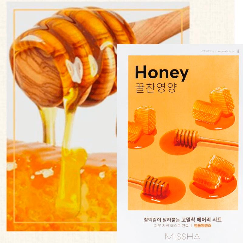 Missha Airy Fit Sheet Mask Honey Υφασμάτινη μάσκα προσώπου 19gr