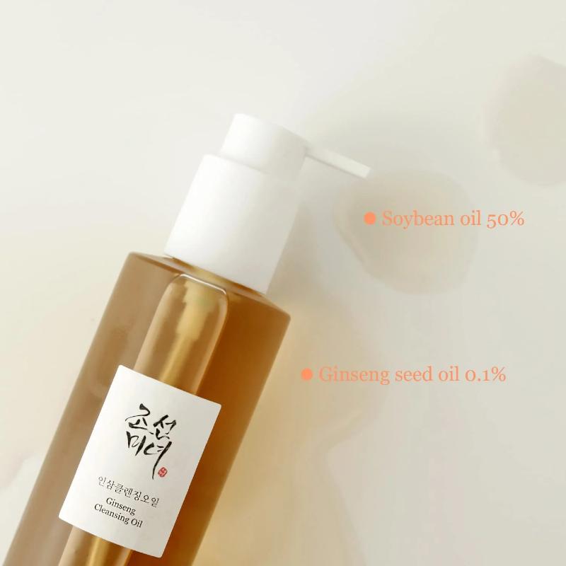 Απαλό καθαριστικό λάδι προσώπου Beauty of Joseon με ginseng, 210ml