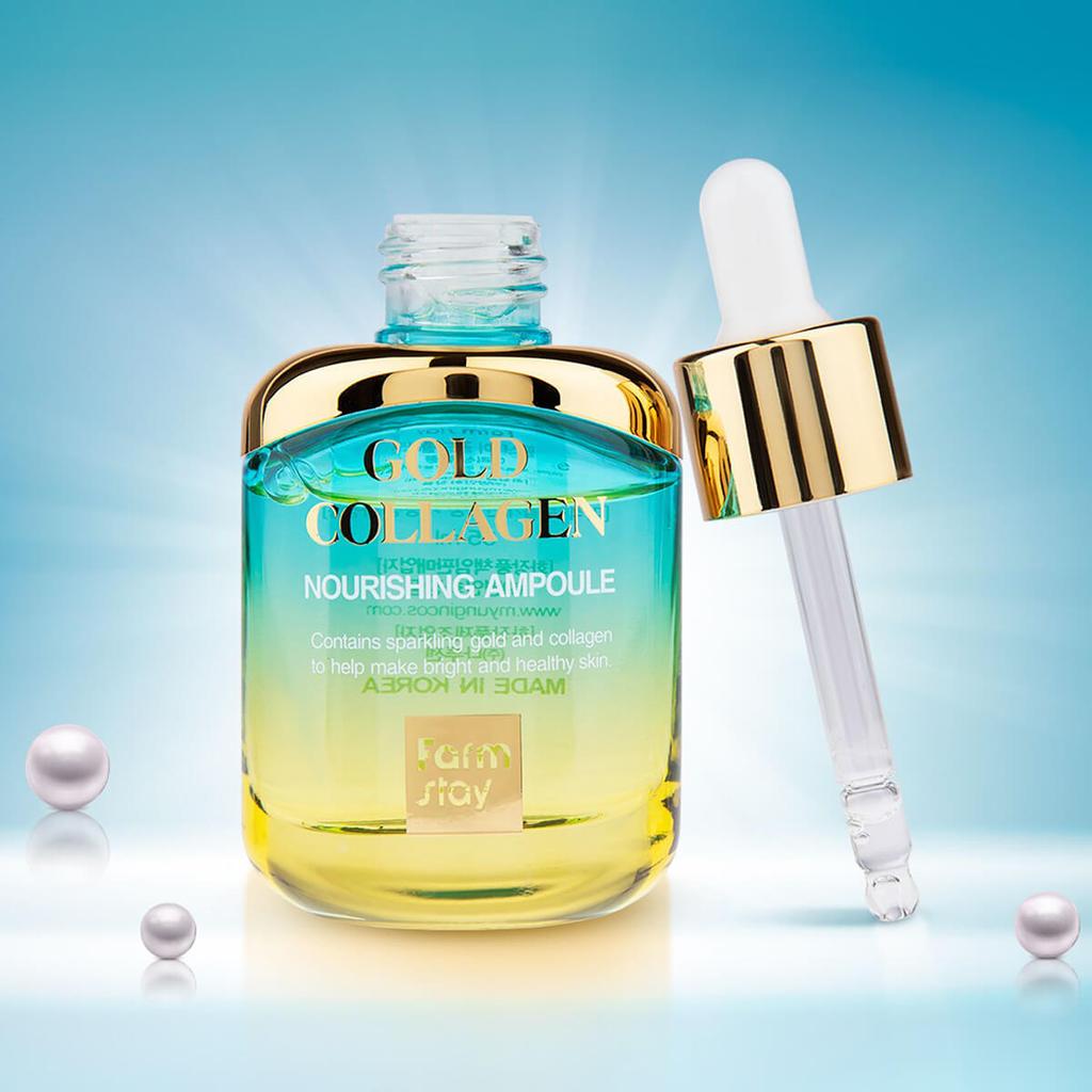 Πολυτελής αντιγηραντική περιποίηση με FarmStay Gold Collagen Ampoule