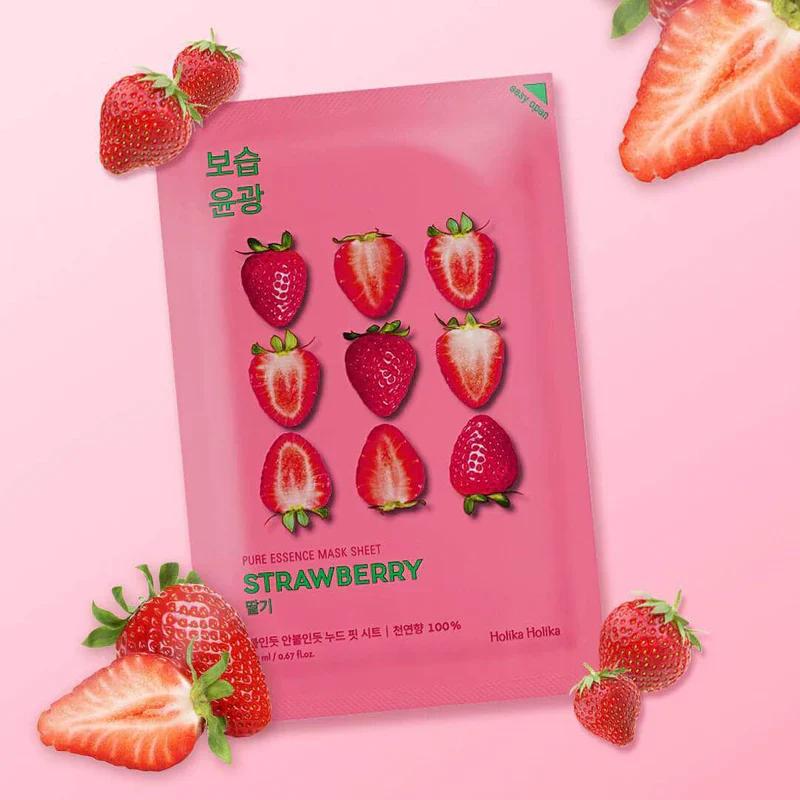 HOLIKA HOLIKA Pure Essence Mask Sheet Strawberry 20ml - Image 5