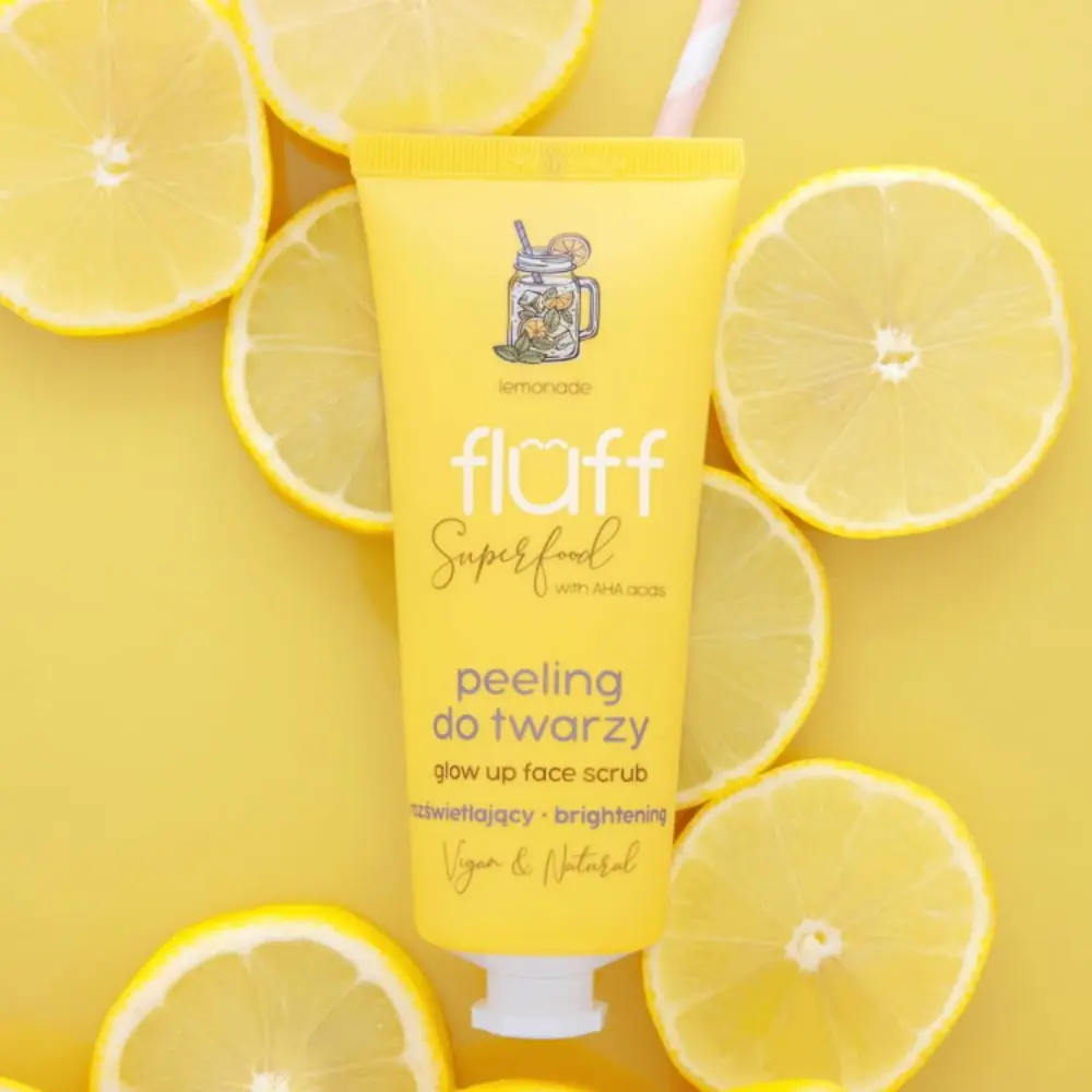 ευρωπαικο brand face scrub lemonade fluff skin