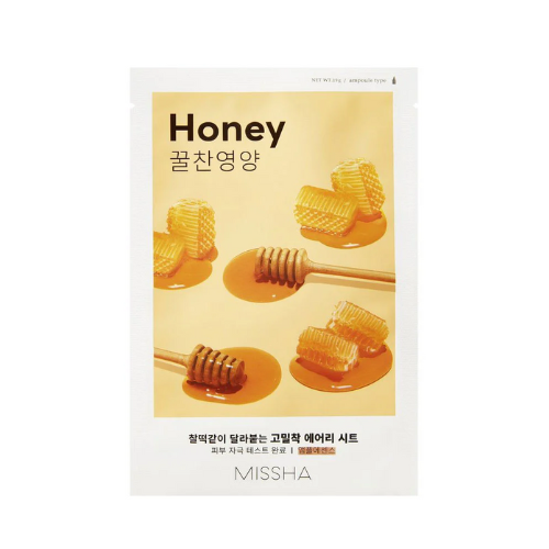 Missha Airy Fit Sheet Mask Honey Υφασμάτινη μάσκα προσώπου 19gr
